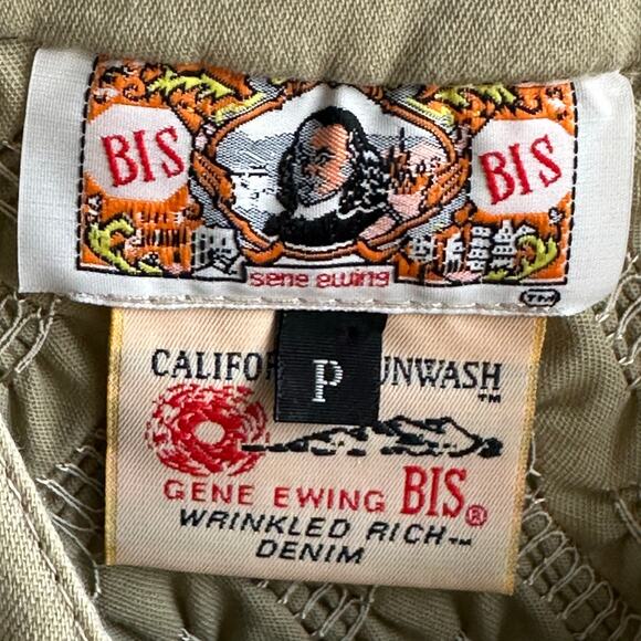 Vintage 80s Bis Bis Gene Ewing Wrinkled Rich Denim Jacket - Picture 6 of 7